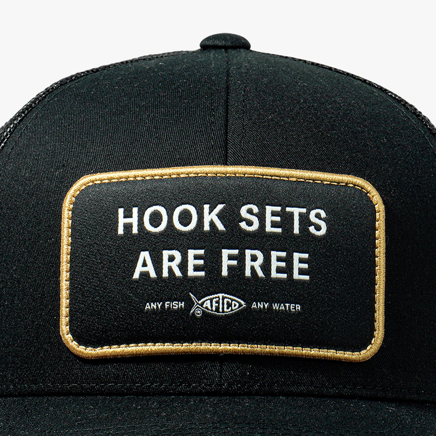 AFTCO Hook Sets Are Free Fishing Trucker Hat Black