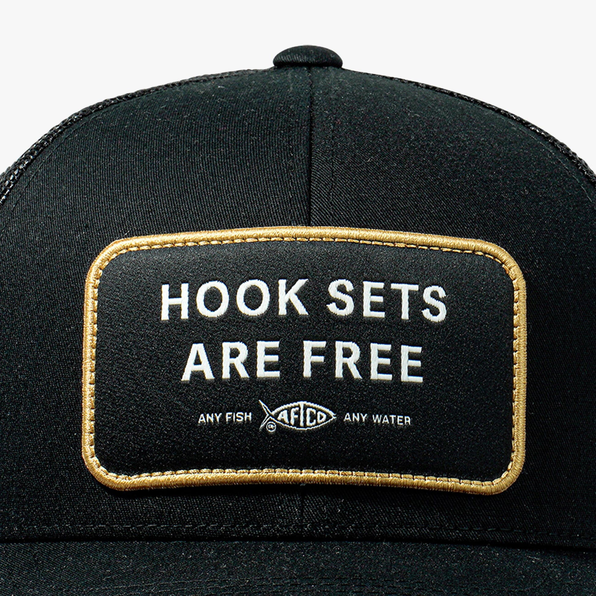 AFTCO Hook Sets Are Free Fishing Trucker Hat Black