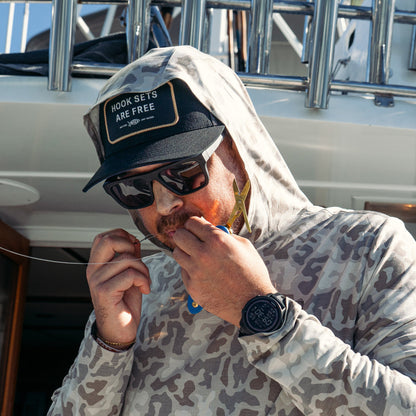 AFTCO Hook Sets Are Free Fishing Trucker Hat Black