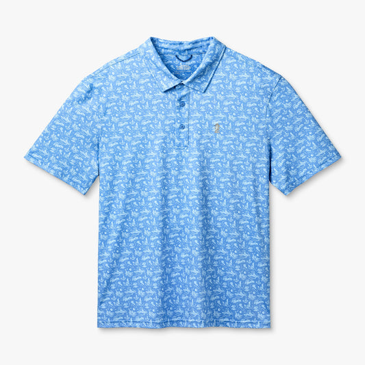AFTCO Fairwaves Boatbar Performance Polo Blue