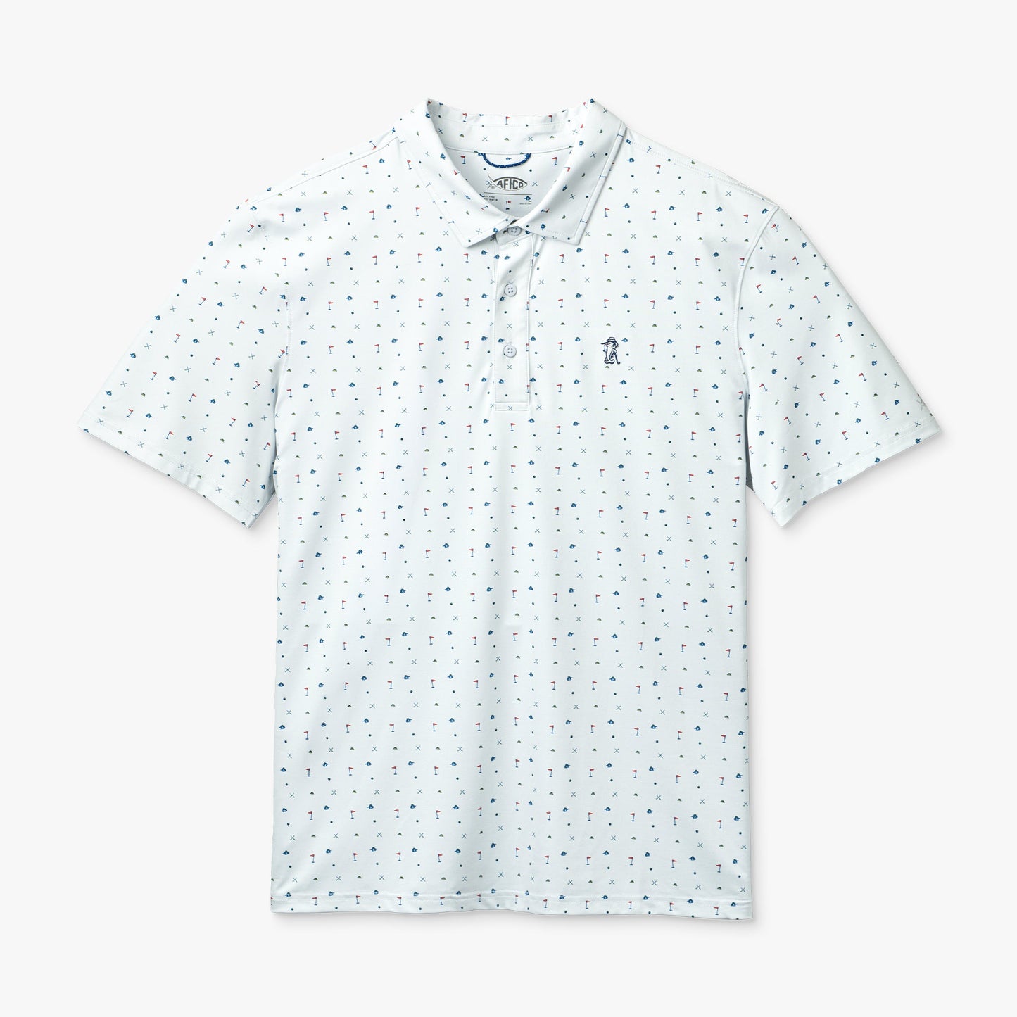 AFTCO Fairwaves Boatbar Performance Polo Blue