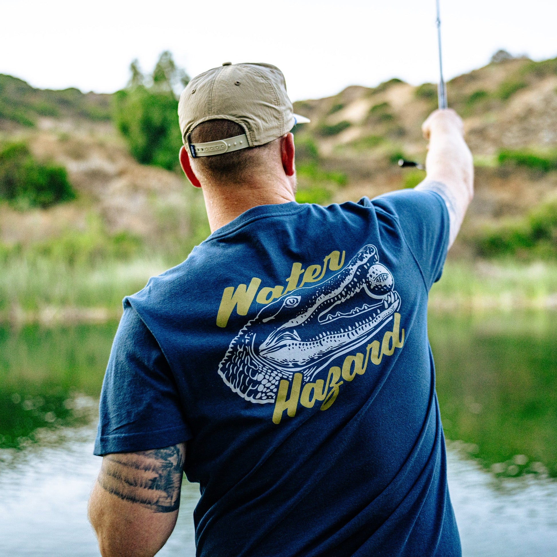 AFTCO Fairwaves Water Hazard SS T-Shirt Naval