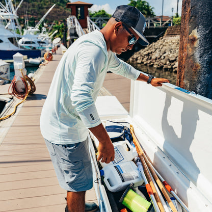 AFTCO Deckhand Fishing Shorts Blue Shadow
