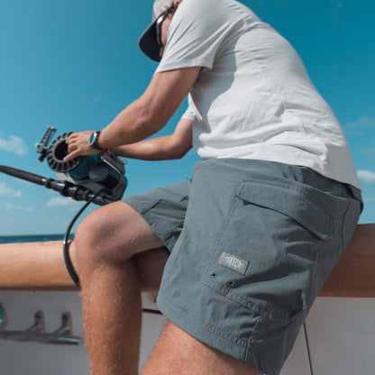 AFTCO Deckhand Fishing Shorts Blue Shadow