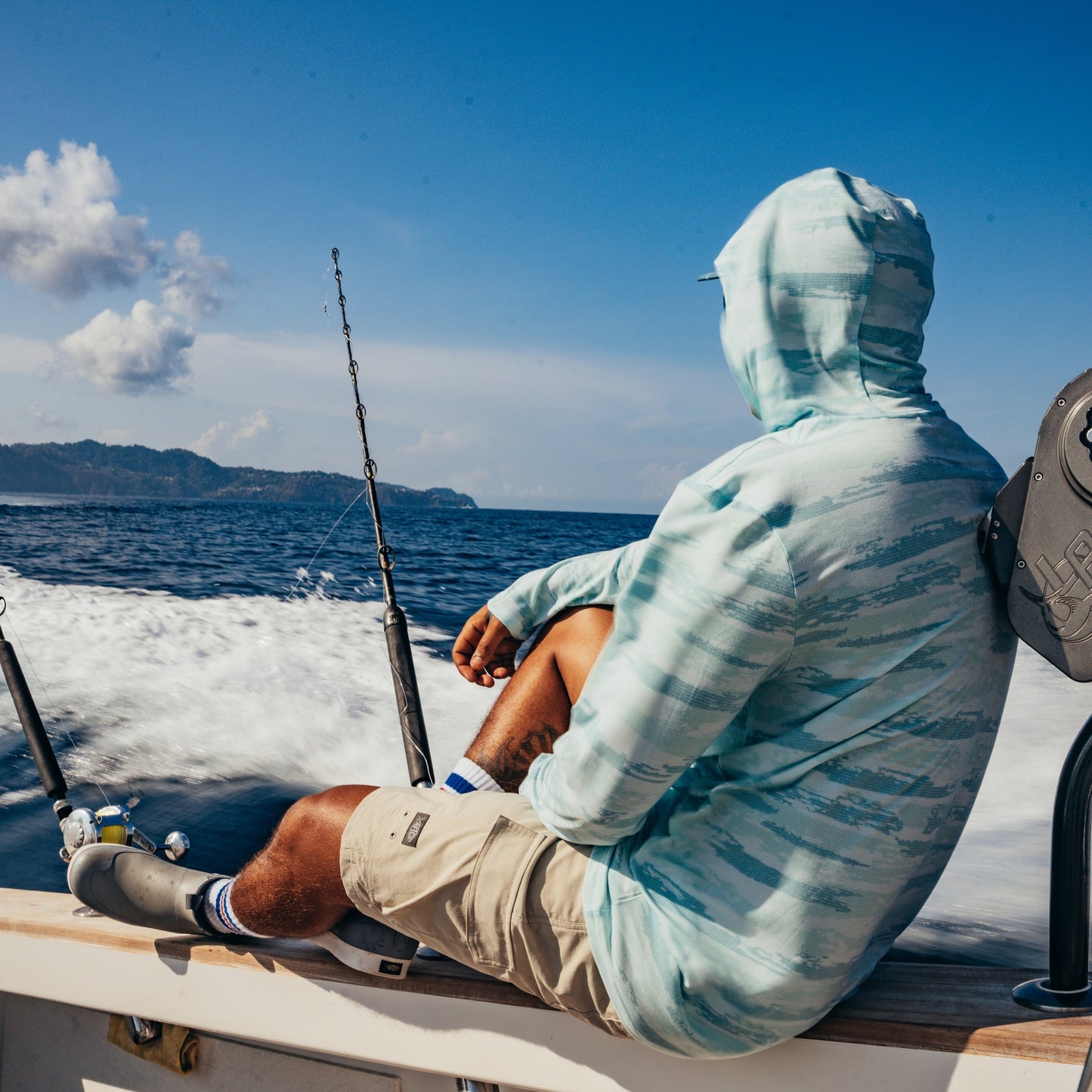 AFTCO Deckhand Fishing Shorts Blue Shadow