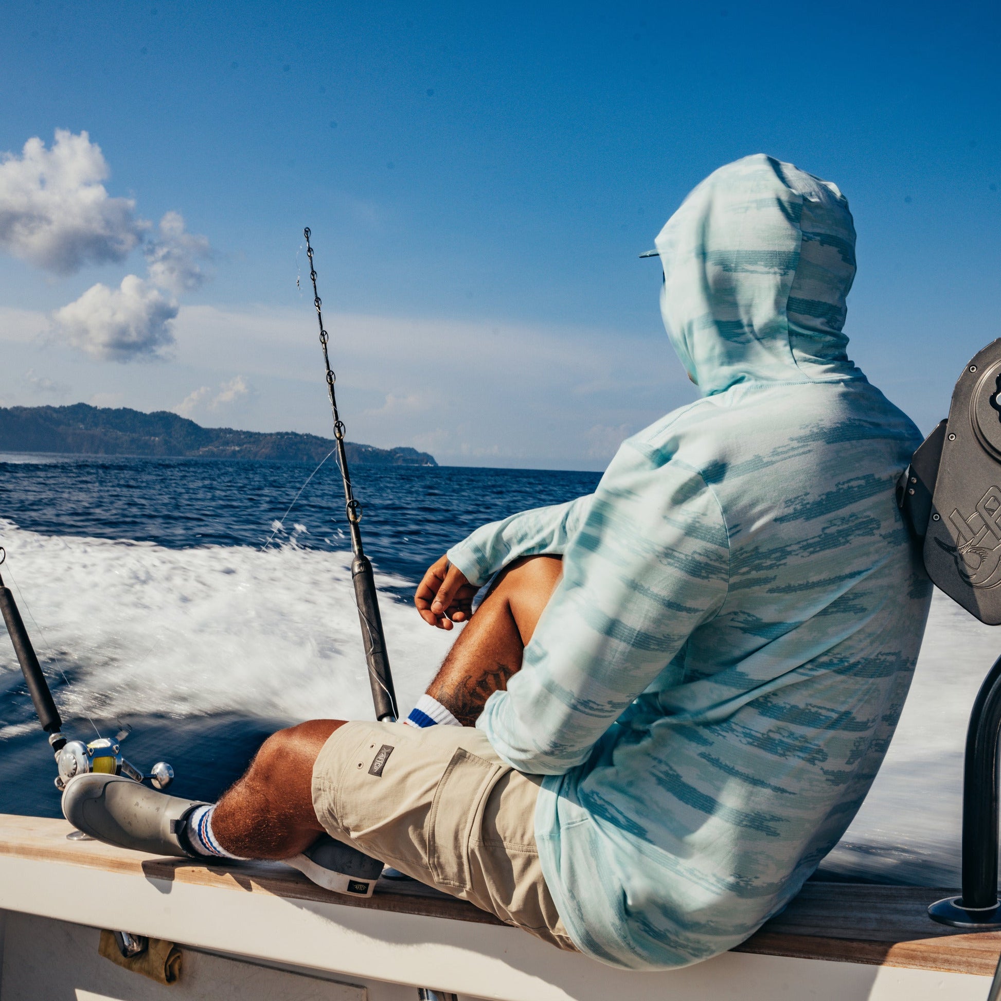 AFTCO Deckhand Fishing Shorts Blue Shadow