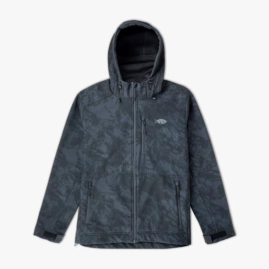 AFTCO Reaper Tactical Zip Up Camo Softshell Jacket Storm Camo