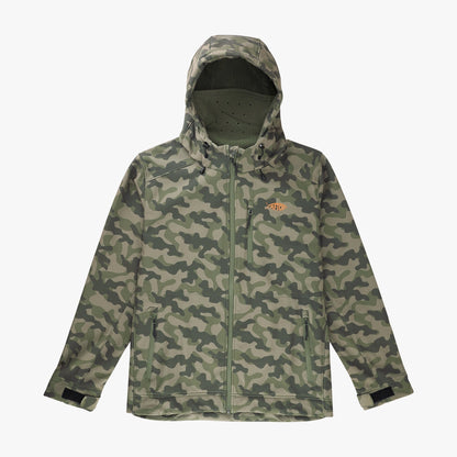 AFTCO Reaper Tactical Zip Up Camo Softshell Jacket Storm Camo