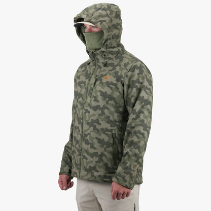 AFTCO Reaper Tactical Zip Up Camo Softshell Jacket Storm Camo