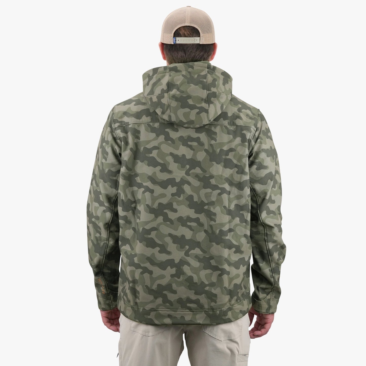 AFTCO Reaper Tactical Zip Up Camo Softshell Jacket Storm Camo