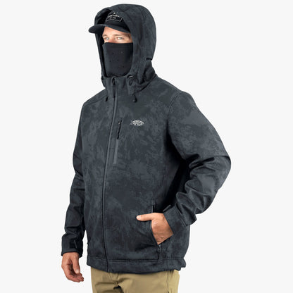 AFTCO Reaper Tactical Zip Up Camo Softshell Jacket Storm Camo