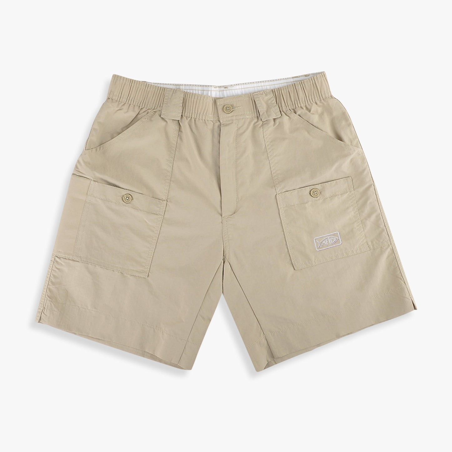 AFTCO Original Mens Fishing Shorts Long - Classic Colors - AFTCO Khaki