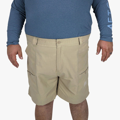 AFTCO Original Mens Fishing Shorts Long - Classic Colors - AFTCO Khaki