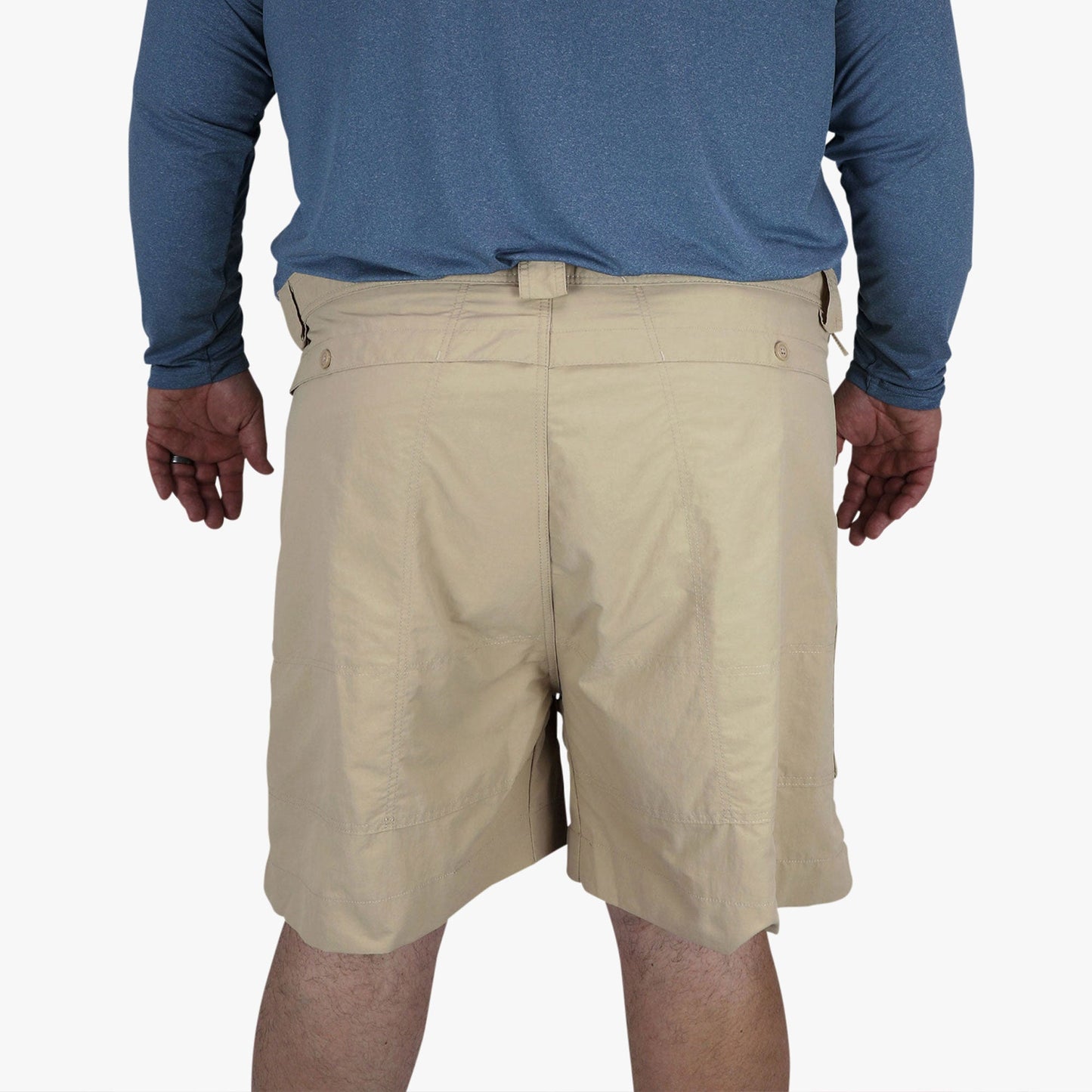 AFTCO Original Mens Fishing Shorts Long - Classic Colors - AFTCO Khaki