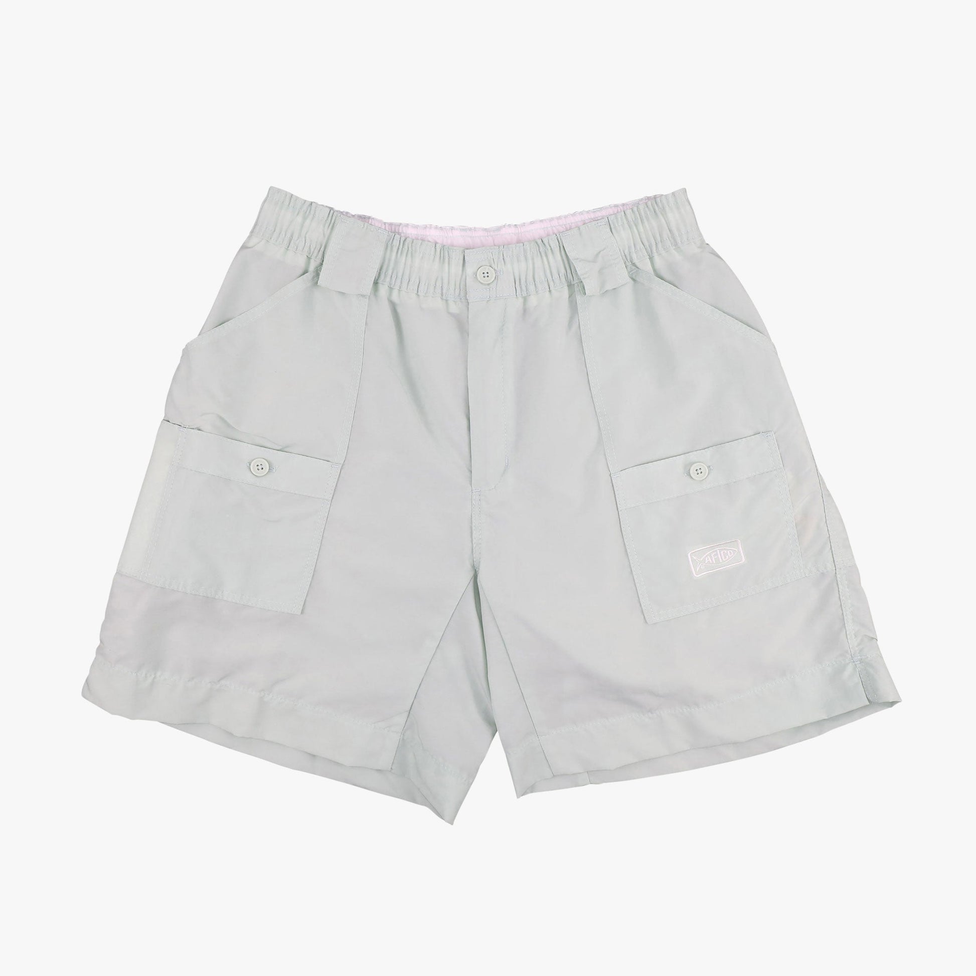 AFTCO Original Mens Fishing Shorts Long - Limited Colors Silver