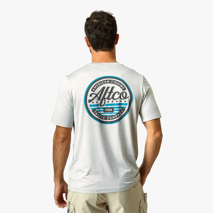 AFTCO United Short Sleeve Sun Protection Shirt Athletic Heather