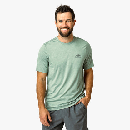 AFTCO United Short Sleeve Sun Protection Shirt Athletic Heather