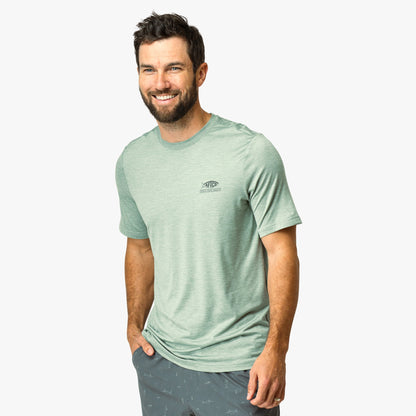 AFTCO United Short Sleeve Sun Protection Shirt Athletic Heather