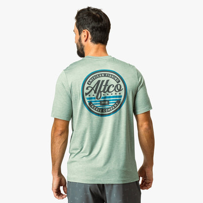 AFTCO United Short Sleeve Sun Protection Shirt Athletic Heather