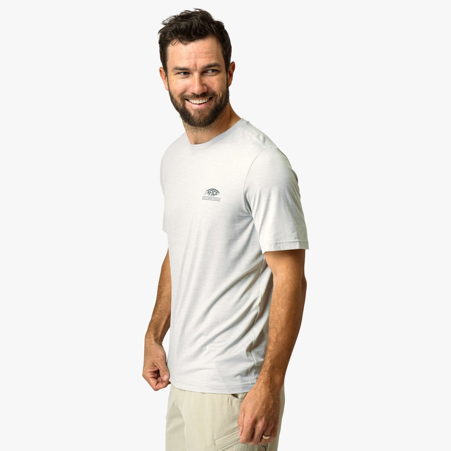 AFTCO United Short Sleeve Sun Protection Shirt Athletic Heather
