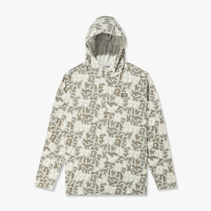 AFTCO Ocean Bound Hooded Performance Shirt Sand Grouper Camo