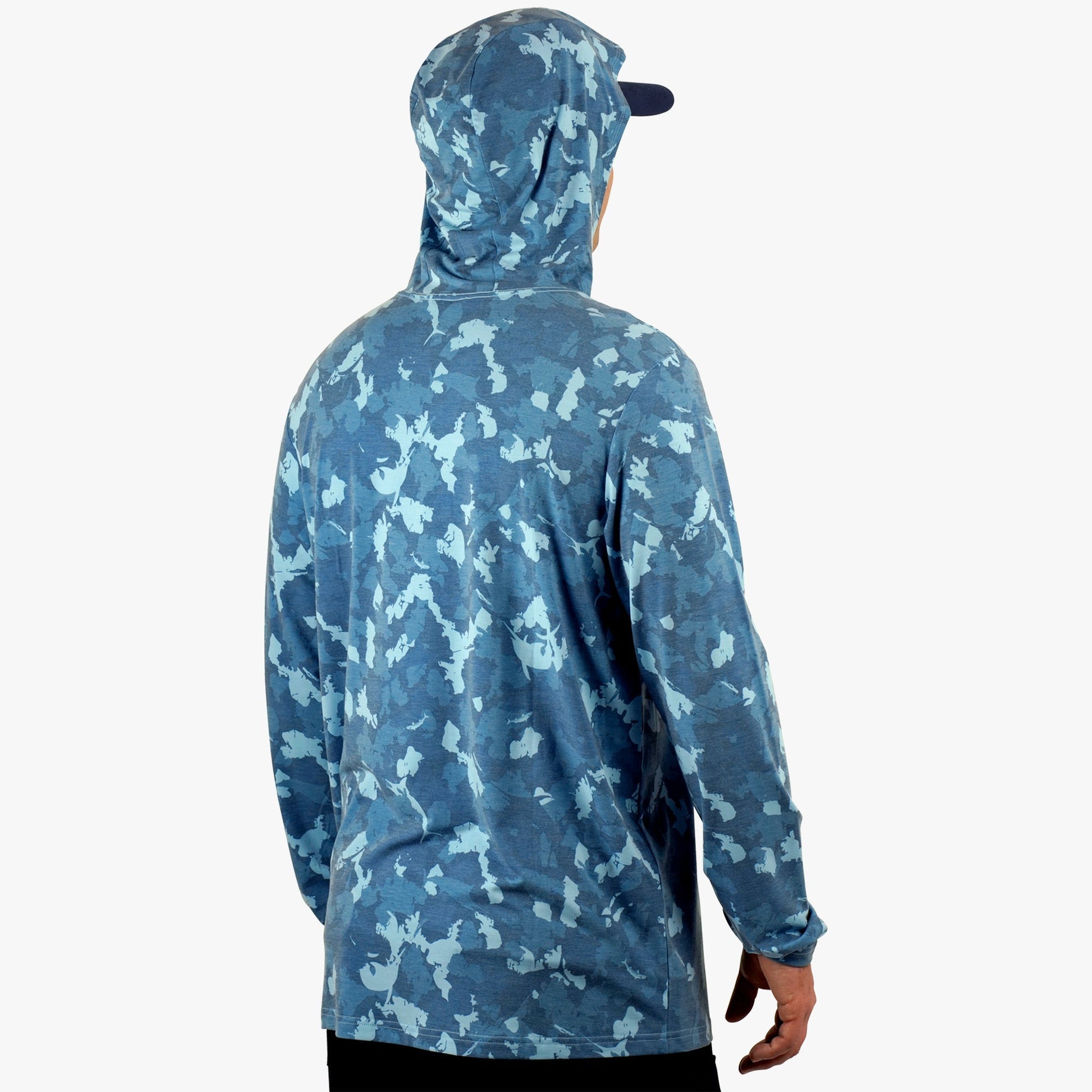 AFTCO Ocean Bound Hooded Performance Shirt Sand Grouper Camo