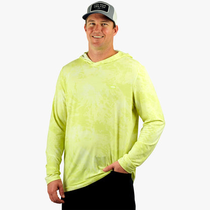 AFTCO Ocean Bound Hooded Performance Shirt Sand Grouper Camo
