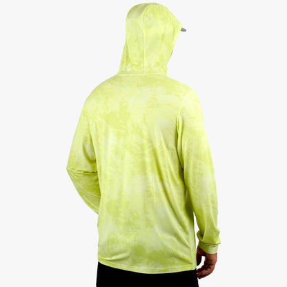 AFTCO Ocean Bound Hooded Performance Shirt Sand Grouper Camo