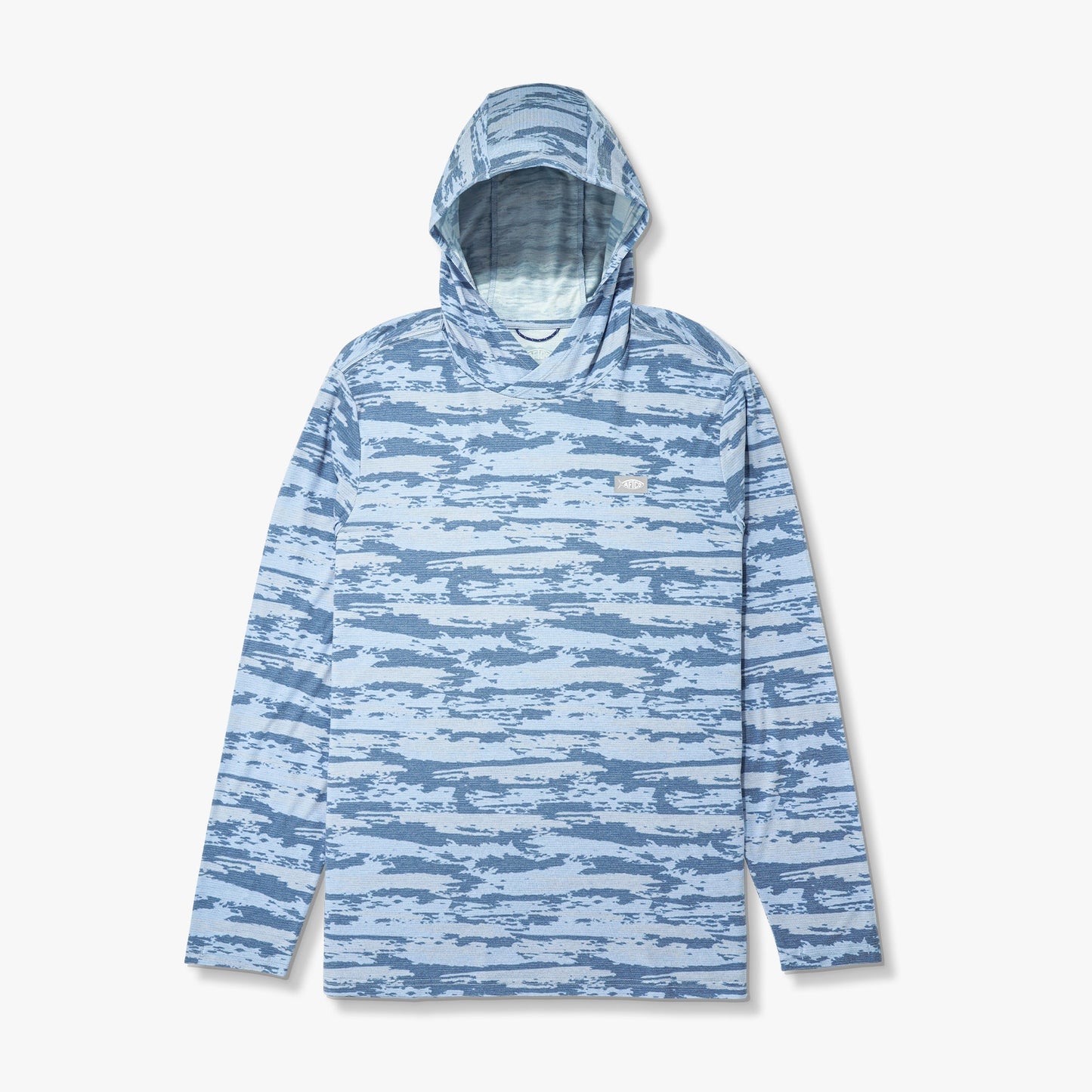 AFTCO Ocean Bound Hooded Performance Shirt Sand Grouper Camo