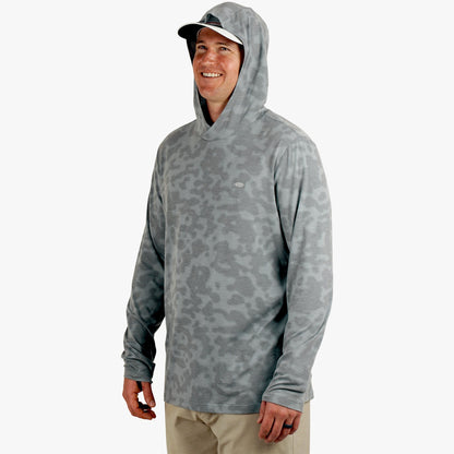 AFTCO Ocean Bound Hooded Performance Shirt Sand Grouper Camo