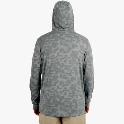 AFTCO Ocean Bound Hooded Performance Shirt Sand Grouper Camo