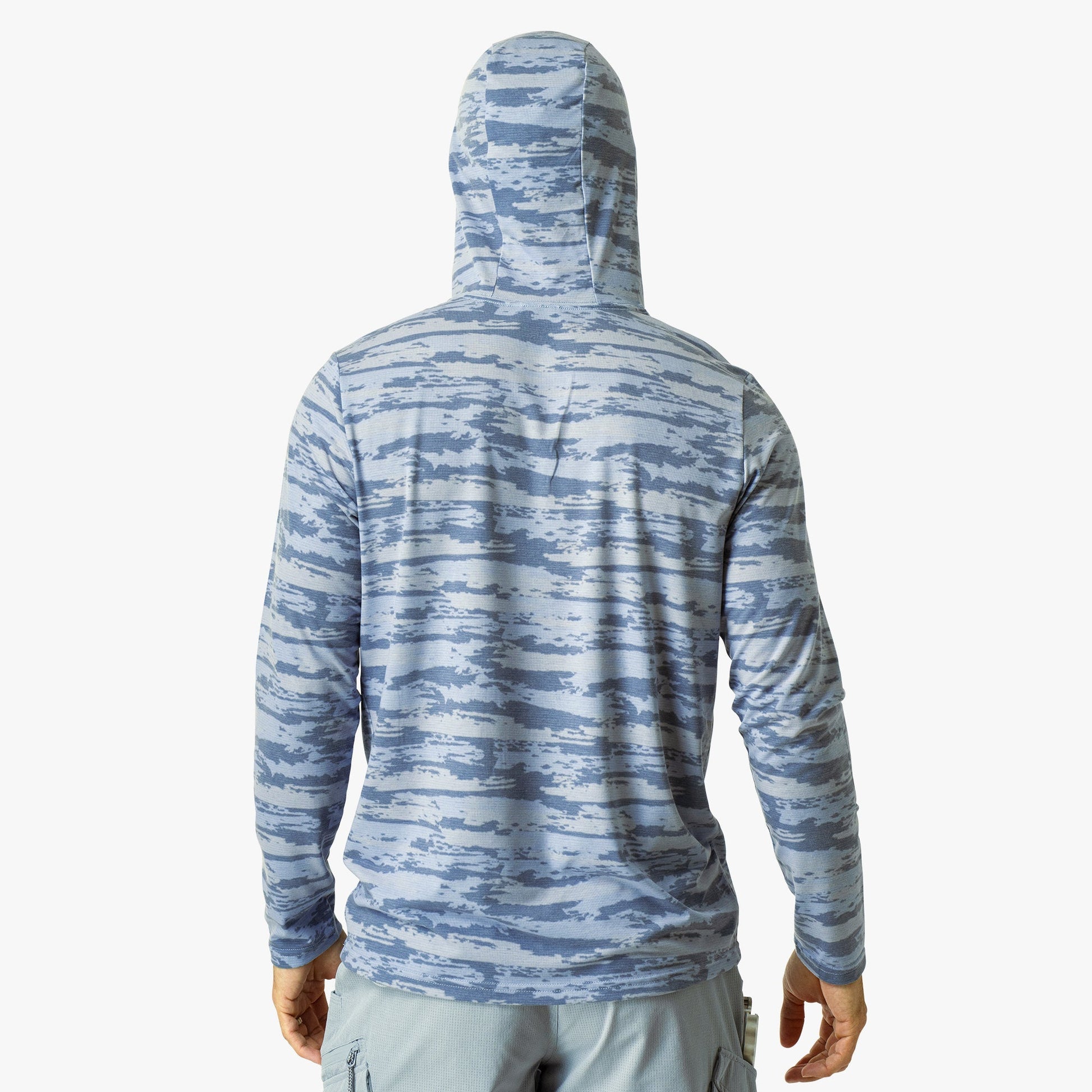 AFTCO Ocean Bound Hooded Performance Shirt Sand Grouper Camo