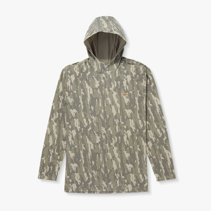 AFTCO Ocean Bound Hooded Performance Shirt Sand Grouper Camo