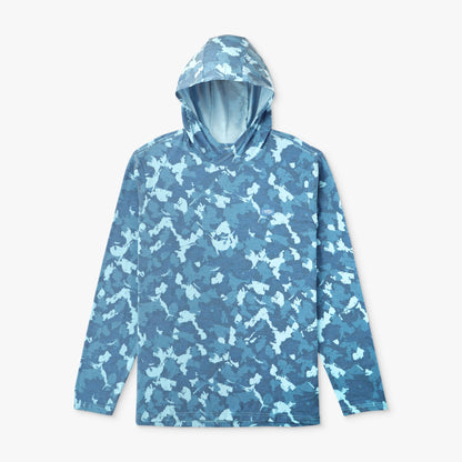 AFTCO Ocean Bound Hooded Performance Shirt Sand Grouper Camo