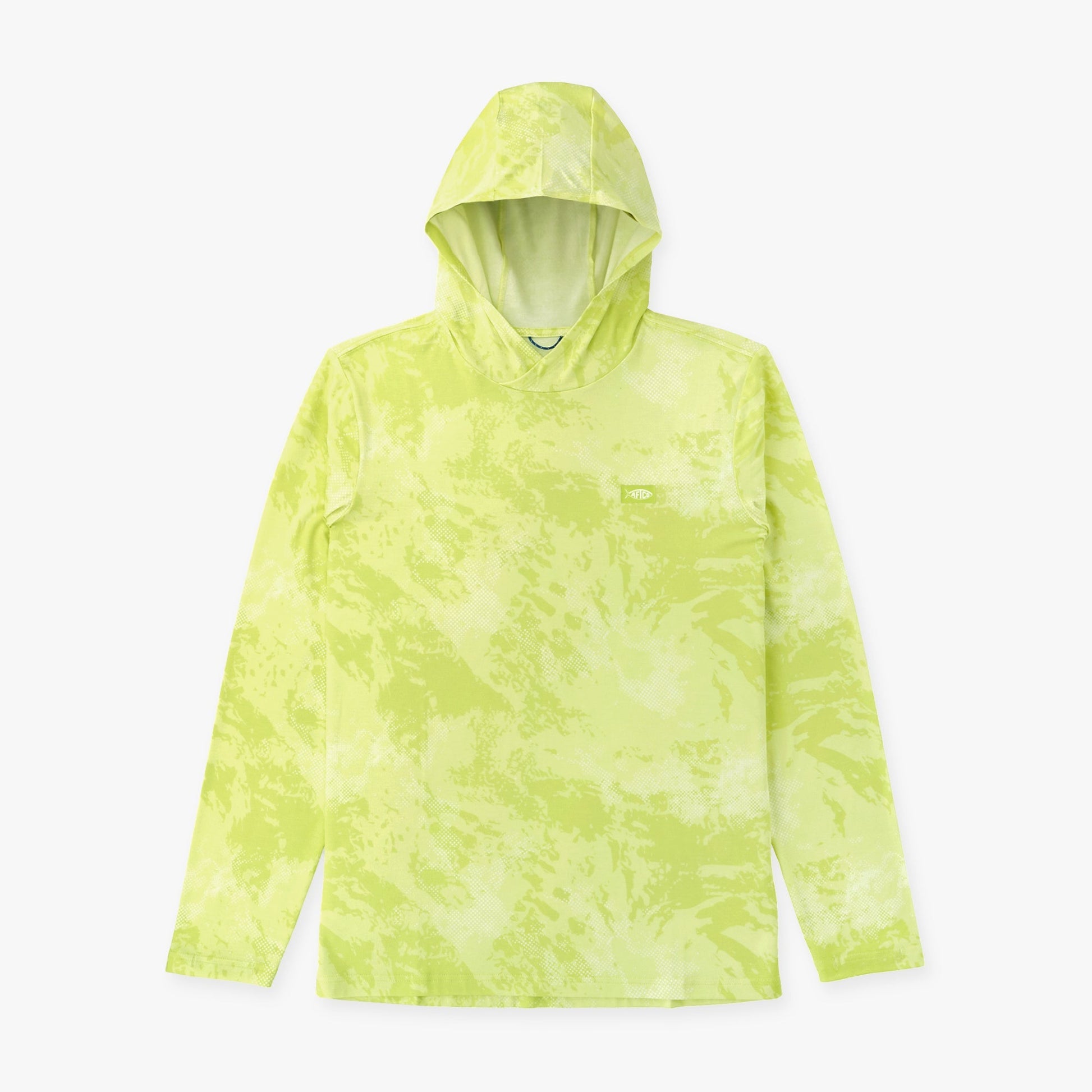 AFTCO Ocean Bound Hooded Performance Shirt Sand Grouper Camo