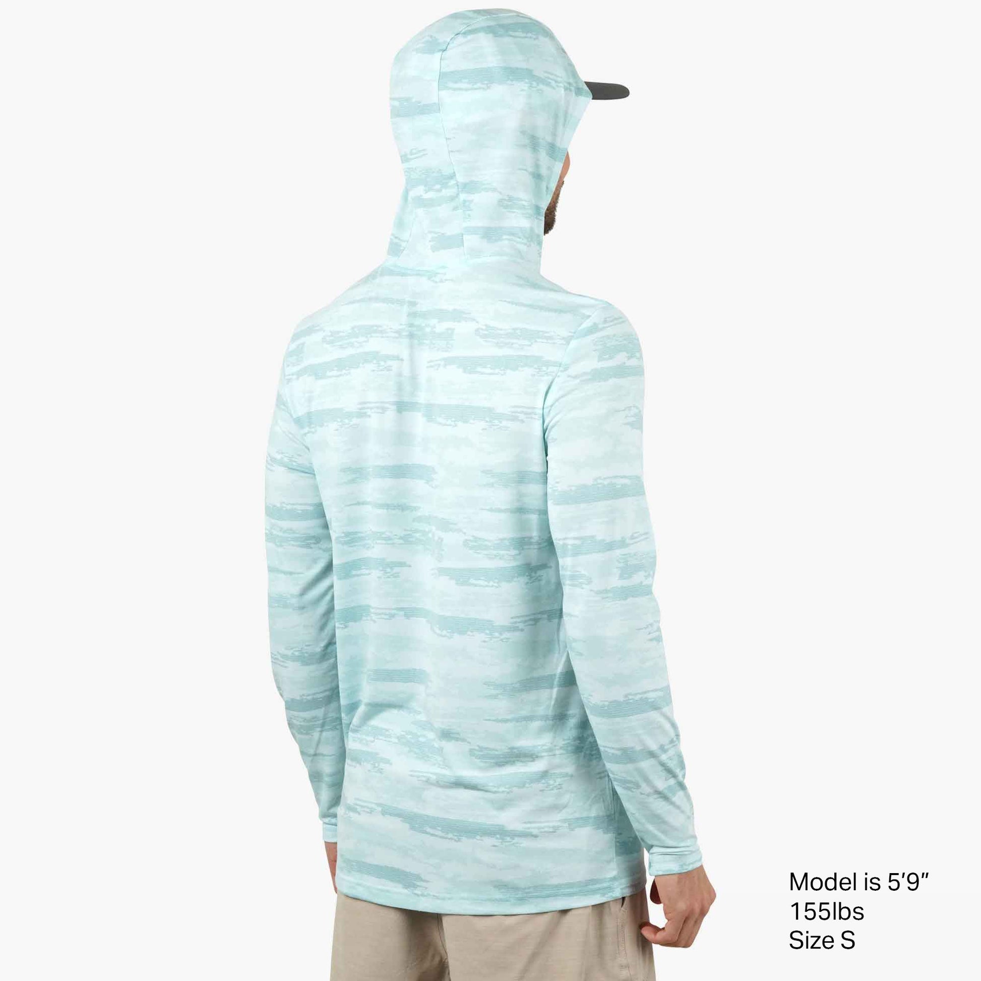 AFTCO Ocean Bound Hooded Performance Shirt Sand Grouper Camo