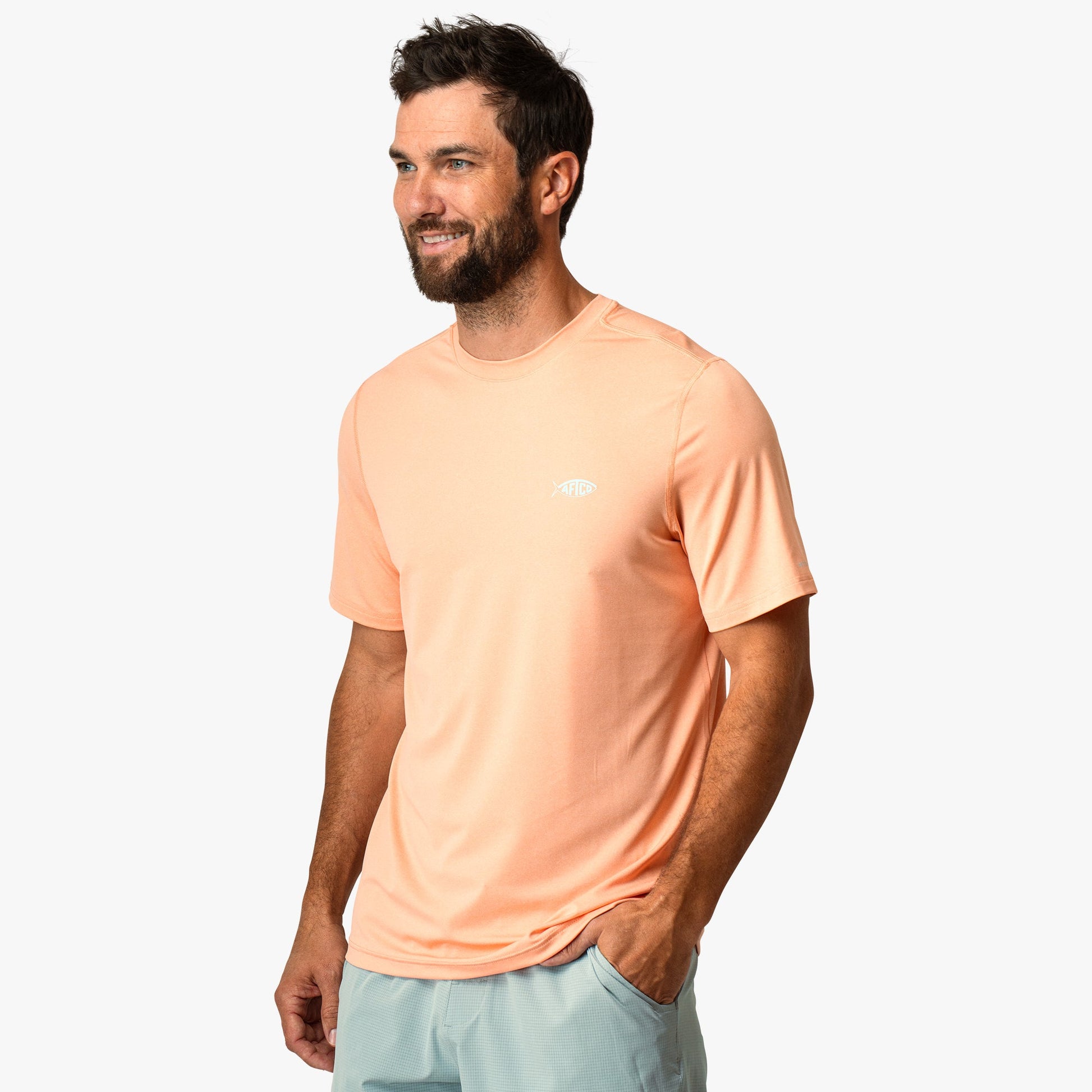 AFTCO Samurai SS Performance Shirt Splish Splash Heather