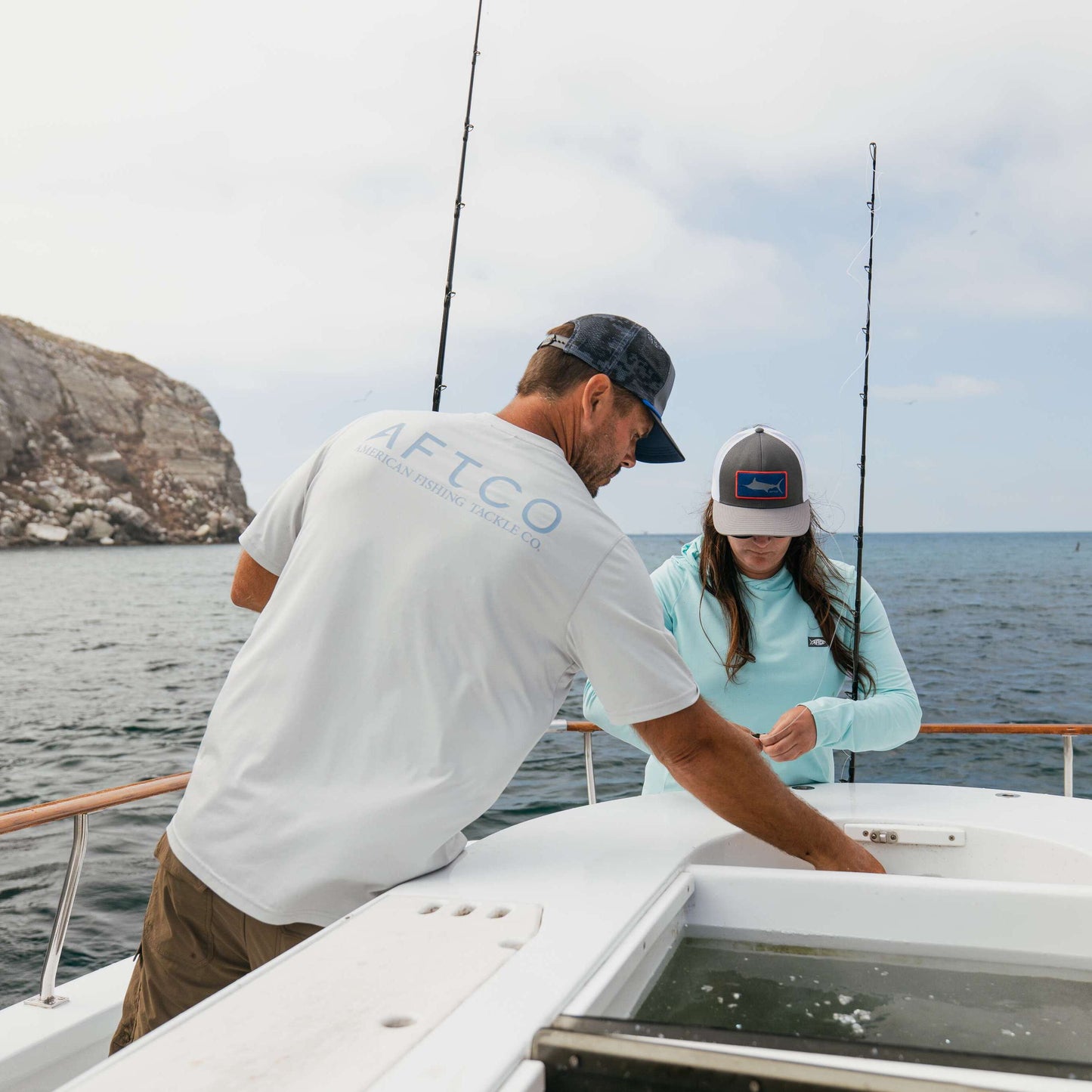 AFTCO Samurai SS Performance Shirt Splish Splash Heather