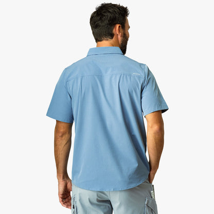 AFTCO Air O Mesh SS Button Down Fishing Shirt Bay Leaf