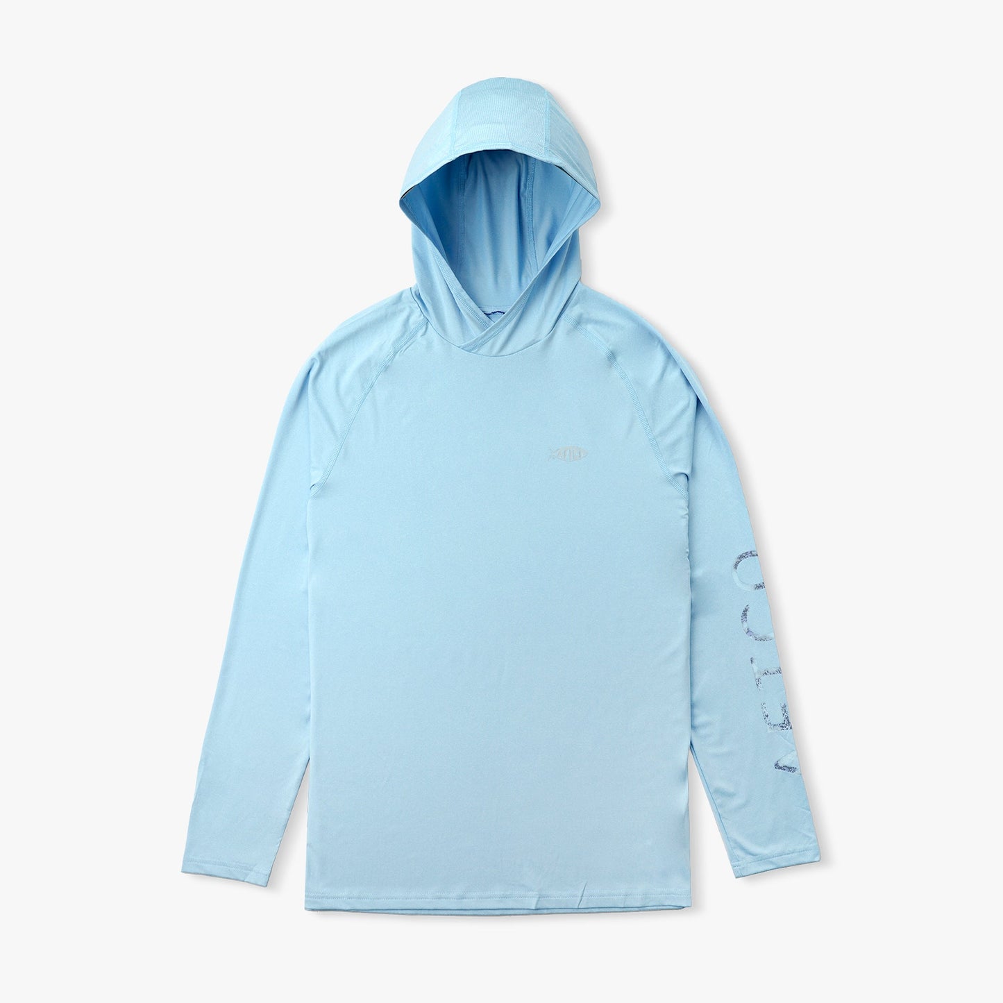 AFTCO Big Guy Samurai Hooded Performance Shirt Splish Splash Heather