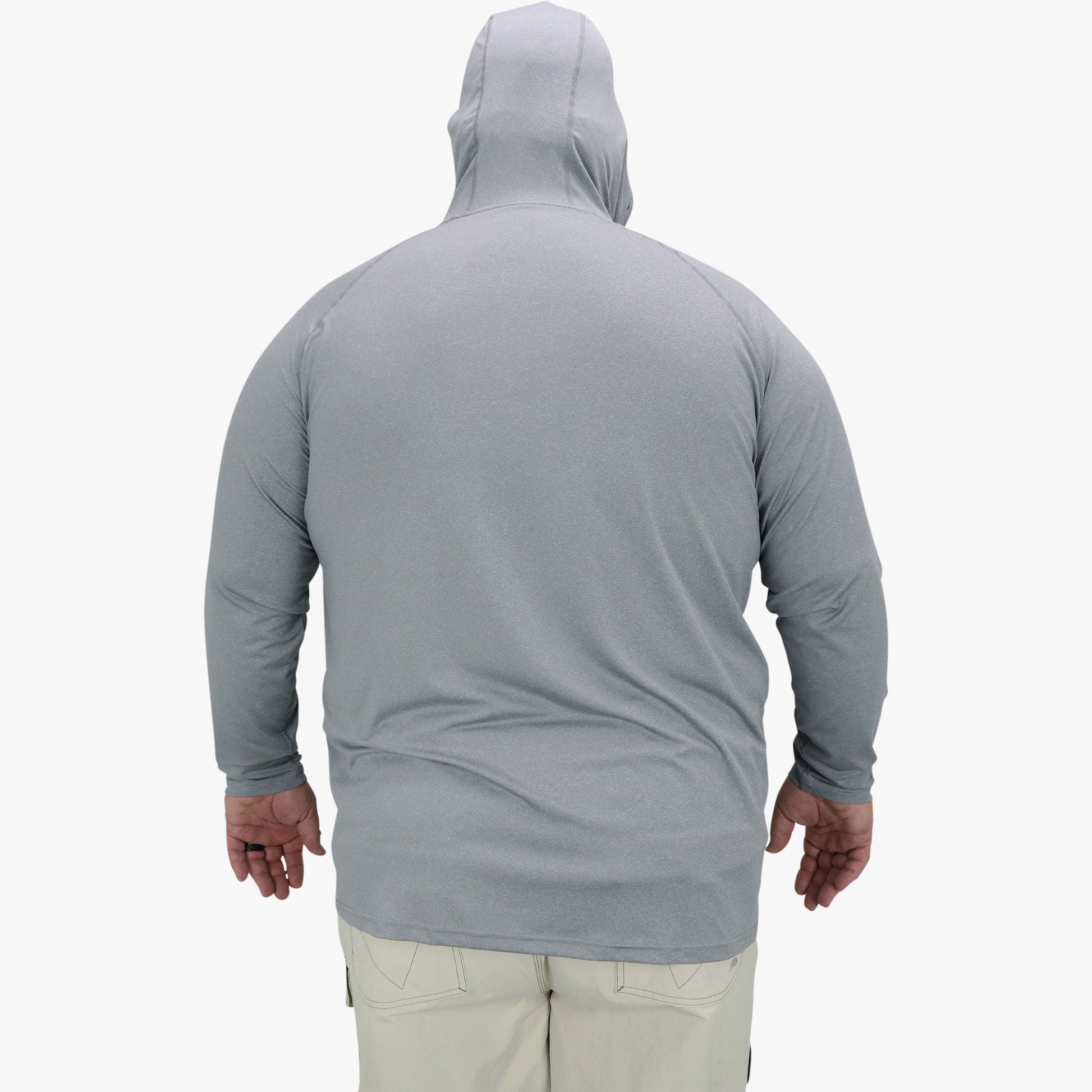 AFTCO Big Guy Samurai Hooded Performance Shirt Splish Splash Heather