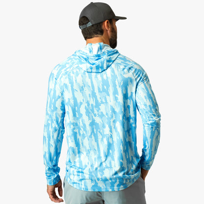 AFTCO Adapt Phase Change Hooded Fishing Shirt Tidal Current Camo