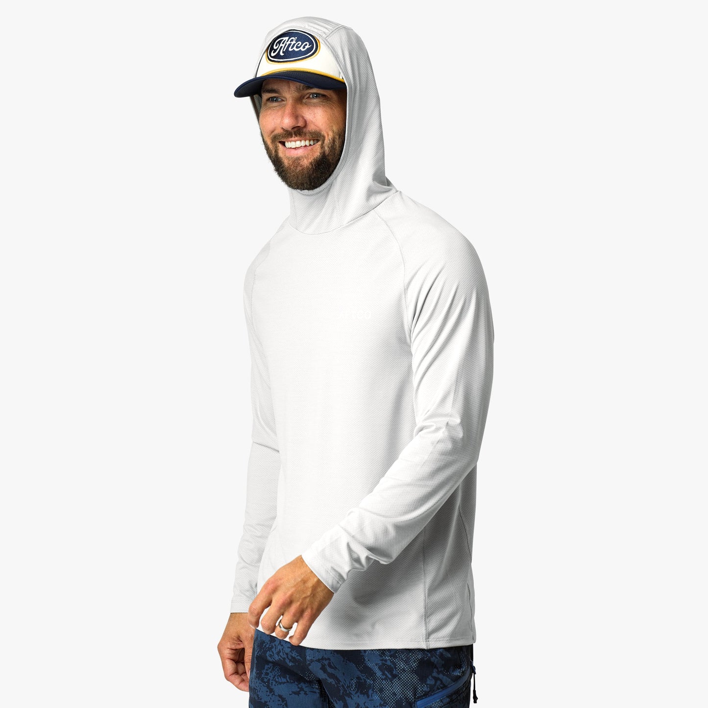 AFTCO Adapt Phase Change Hooded Fishing Shirt Tidal Current Camo
