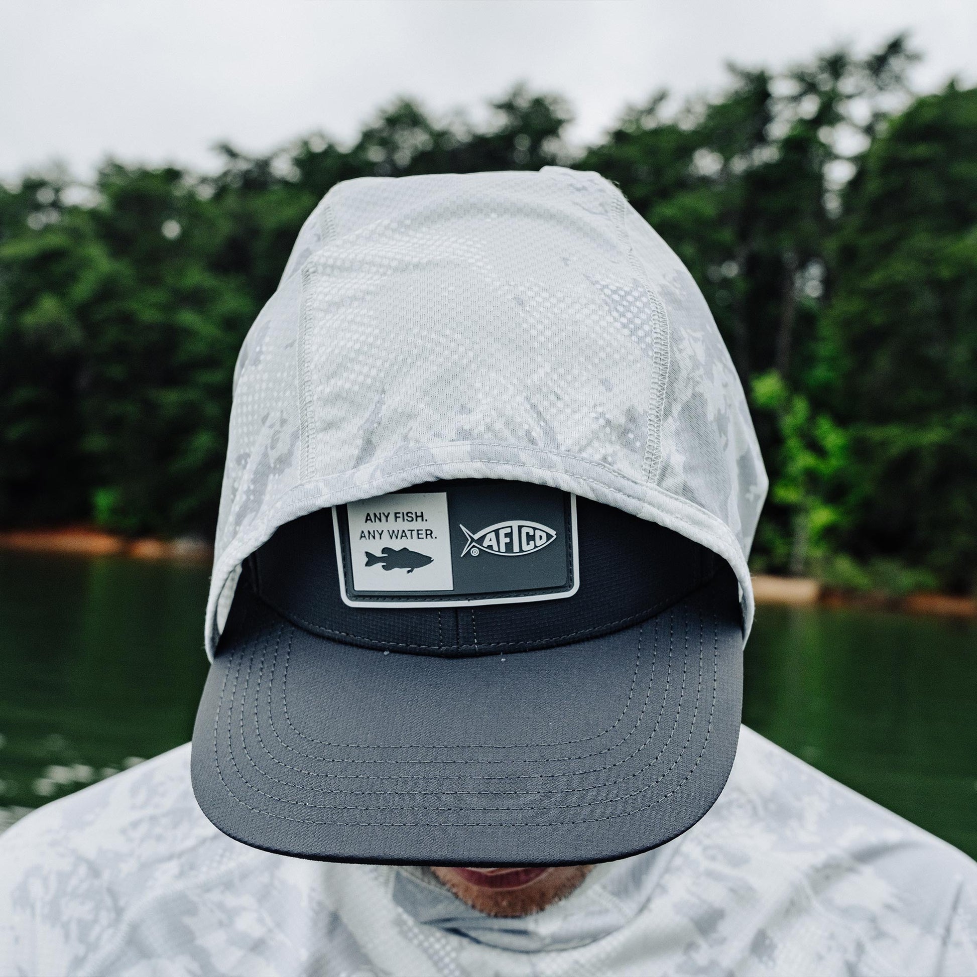 AFTCO Adapt Phase Change Hooded Fishing Shirt Tidal Current Camo