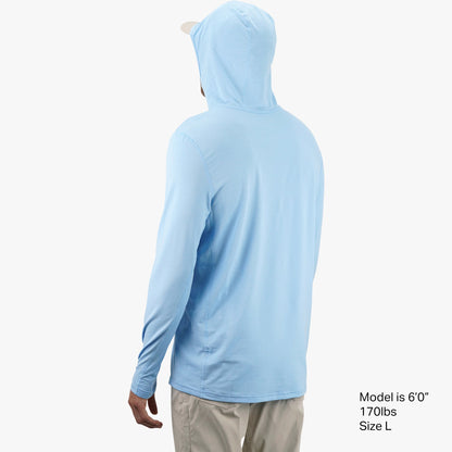 AFTCO Air O Mesh Hooded Fishing Shirt Conch Heather