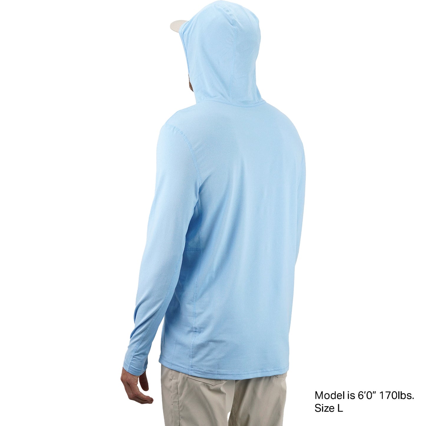 AFTCO Air O Mesh Hooded Fishing Shirt Conch Heather