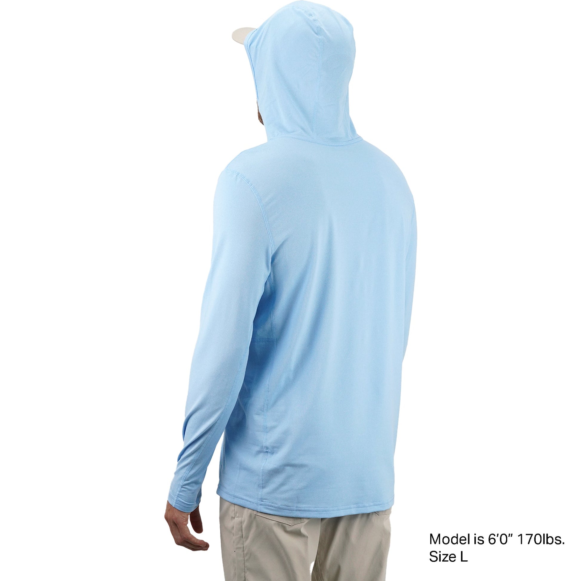 AFTCO Air O Mesh Hooded Fishing Shirt Conch Heather
