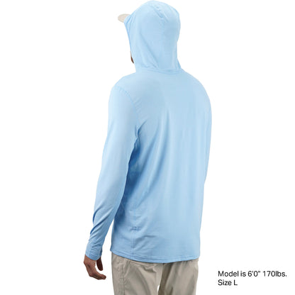 AFTCO Air O Mesh Hooded Fishing Shirt Conch Heather
