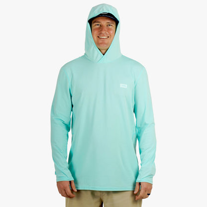AFTCO Air O Mesh Hooded Fishing Shirt Conch Heather