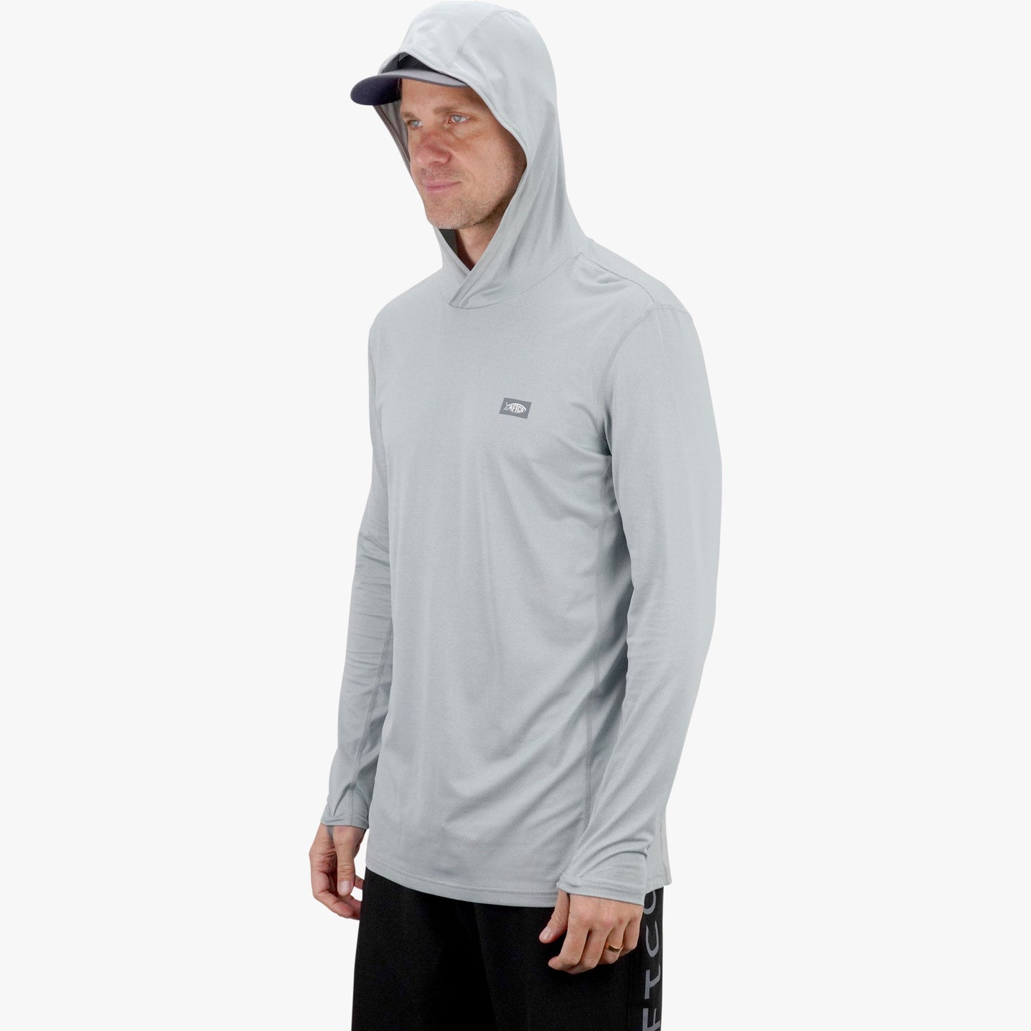 AFTCO Air O Mesh Hooded Fishing Shirt Conch Heather